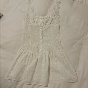 Frankie's Bikinis White Lace Dress